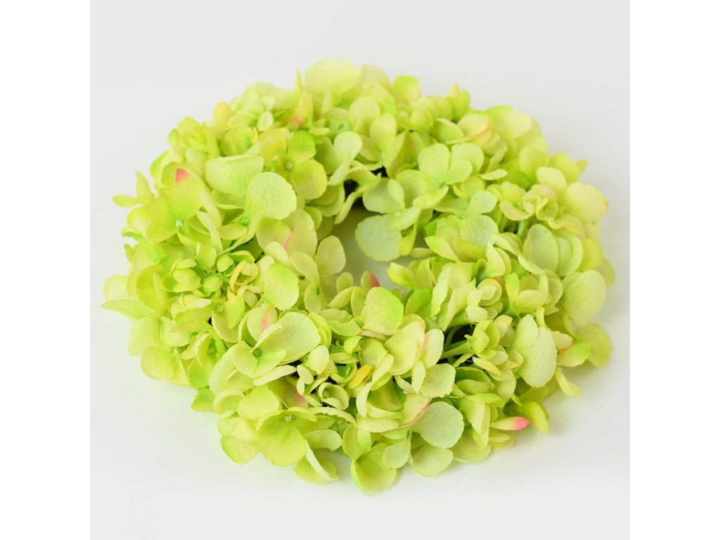 Věnec HORTENZIE ZELENÝ 18cm